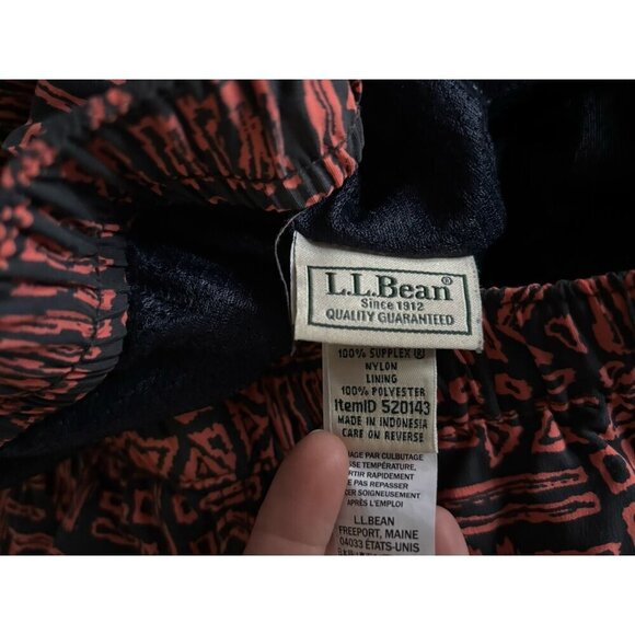 L.L. Bean Men's Classic Supplex Sport Swimsuit Belted Orange Black Tribal 2X - Picture 7 of 10
